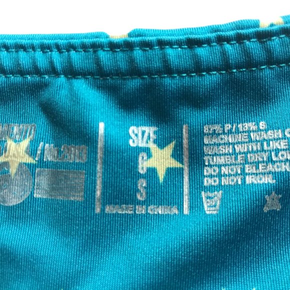 IAB Hot Shorts Cycling Yoga Athletic Workout Crossfit Green Gold Stars Small - Picture 6 of 13